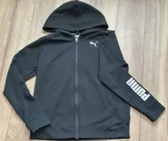 PUMA ブラック フルジップ パーカー