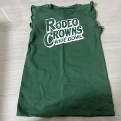 RODEO CROWNS フリル袖 Tシャツ Lサイズ グリーン