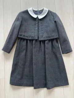 美品　ファミリア ダークグレー フォーマル アンサンブル お受験 110