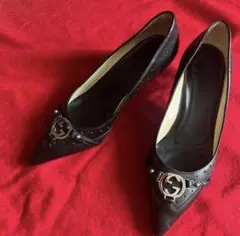 GUCCI パンプス GG金具 23.5cm レザー