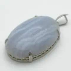ブルーレースアゲート天然石ペンダントトップ