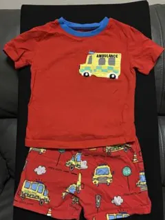 next セットアップ　ルームウェア　12-18m レッド　救急車