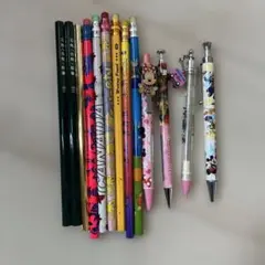 キャラクター付きシャープペンシル4本　鉛筆9本セット