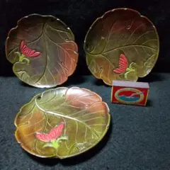 時代　木皿　漆塗　３枚　古物　古美術　初出し