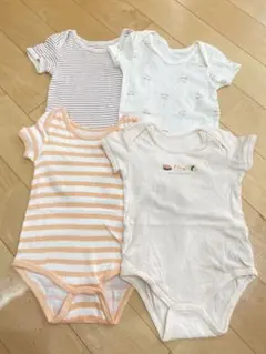 ベビー肌着 半袖ボディスーツ 4点セット 80サイズ