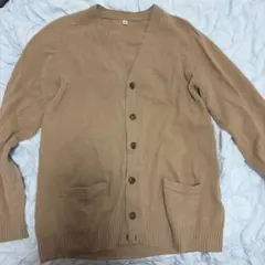 ベージュ Vネック ニットカーディガン JK 平成