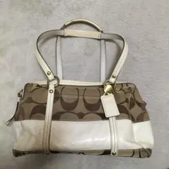 COACH コーチ シグネチャー ミニ ボストンバッグ　ハンドバッグ