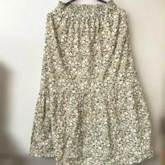 ポール&ジョー　ユニクロコラボ　ロングスカート　フレア　小花柄　ウエストゴム　S