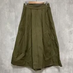 coen コーエン 綿100％ スカート グリーン カーキ 緑 ロング