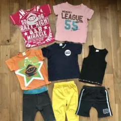 半袖トップス Tシャツ ボトムス パンツ 短パン 80 男の子 子供服まとめ売り