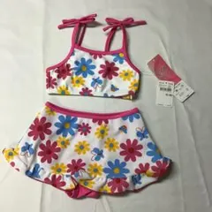 【新品未使用】　花柄セパレート水着（女の子用）