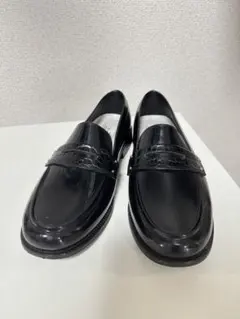 クロコ型押し ペニーローファー ブラックのサムネイル