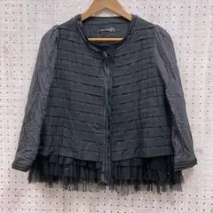 エミリーインパリス！ フランス製 古着 フリルチュール×プリーツ ジャケット