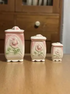 イマンビードキャニスター３点セット 希少レア‼️】イマン(imane)クラリス ビード入りキャニスターセット 7