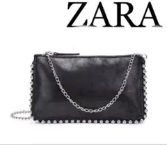新品未使用 ZARA スタッズ付き チェーンバッグ クロスボディバッグ