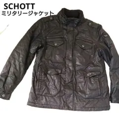 SCHOTT　黒ミリタリースタイルジャケット