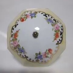レトロ 傘型 陶器製 オブジェ 置物 花柄