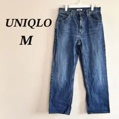 UNIQLO ユニクロ デニム ジーンズ M 青 ブルー ストレート インディゴ