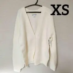 ♡最終値下げ♡ソフトタッチリブ ブルゾン カーディガン アイボリー XS