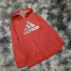 ADIDAS キッズ 140 トレーナー パーカー レッド 美品です!!