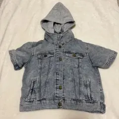 半袖 Gジャン デニムジャケット 夏 羽織り デニム ジーンズ フード付き