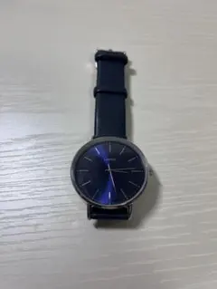 正規品】LARS LARSEN ラースラーセン 腕時計 ネイビーブラックレザー 