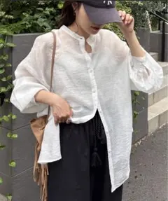 シアーバンドカラーシャツ CIAOPANIC TYPY