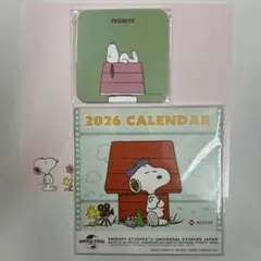 スヌーピー 2026年卓上カレンダー　スヌーピー　コースター