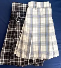 【美品】プリーツミニスカート 制服 Lサイズ
