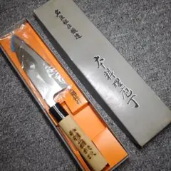 日本橋/木屋義久㊧ 出刃包丁/本水牛柄刃渡150mm 左用希少☆已手磨