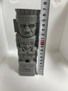 アステカ文明 マヤ文明 戦士像 置物 高さ22cm メキシコ プリミティブ