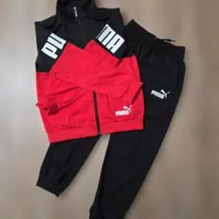 PUMA ジャージ 赤/黒 140