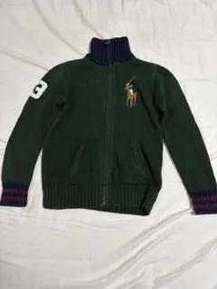 ポロプレイヤーby RalphLauren 刺繍ダークグリーンセーター