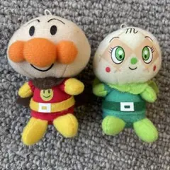 アンパンマン メロンパンナ　ふわふわぬいぐるみセット　キーホルダー