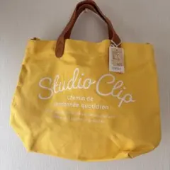【タグ付き】STUDIO CLIP トートバッグ イエロー キャンバス地のサムネイル