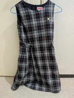美品！秋冬ウール kate spade チェック柄 ジャンバースカート 140