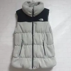 美品 ノースフェイス ホワイトレーベル ダウンベスト 黒 グレー　S-160