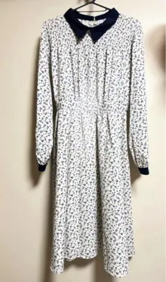 花柄長袖ワンピース
