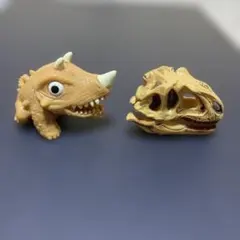 茶色い怪獣、恐竜フィギュア 2体セット