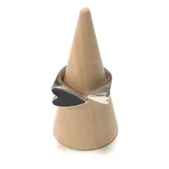 R080 ハート エナメル モダンデザイン シルバーリング