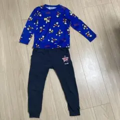 ミッキーマウス mickey長袖　青トップスとズボン120cm 男の子