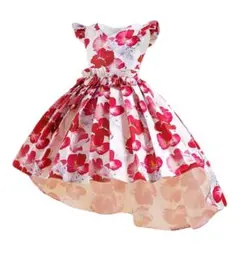 花柄　フィッシュテール　キッズ　ベビー　ドレス　100 パニエ　可愛い