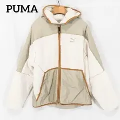 ☆極美品☆PUMA フリース　ナイロンジャケット　ドッキング　フード付き