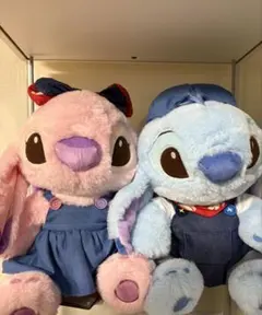 レア Disney 20周年記念 特大スティッチ スクランプ ぬいぐるみ お座り