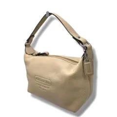 極美品 COACH コーチ　アクセサリーポーチ　ロゴ型押し　ワンショルダー　本革