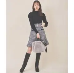 31 Sons de mode トランテアン 裾フリルツイードスカート