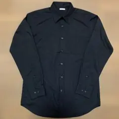 GU.ジーユー.長袖シャツ.ブラック