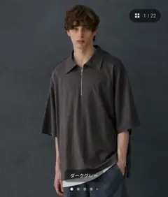 PUBLIC TOKYO ¥17,600 スムースタッチジップネックＴシャツのサムネイル