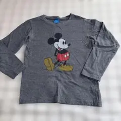 Disney ミッキーマウス 長袖カットソー チャコール 140cm