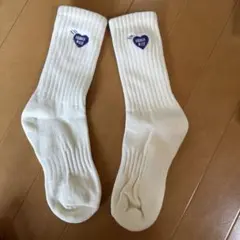 HUMAN MADE ハートロゴ リブソックス ホワイトのサムネイル